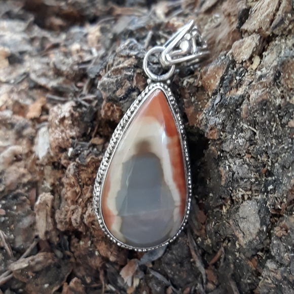 Imperial Jasper Sterling silver Pendant - Picture 2 of 8